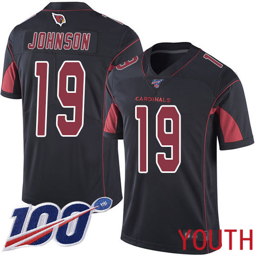 Arizona Cardinals Limited Black Youth KeeSean Johnson Jersey NFL Football #19 100th Season Rush Vapor Untouchable